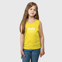 Майка детская хлопок FIVB ВОЛЕЙБОЛ, цвет: желтый — фото 2