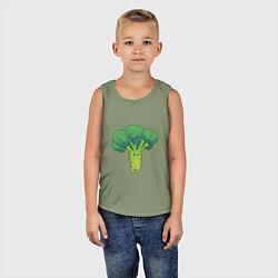 Майка детская хлопок Симпатичный брокколи, цвет: авокадо — фото 2