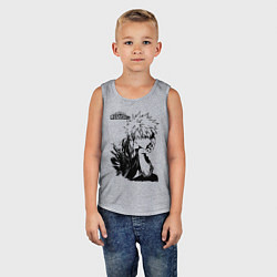 Майка детская хлопок Моя геройская академия, цвет: меланж — фото 2