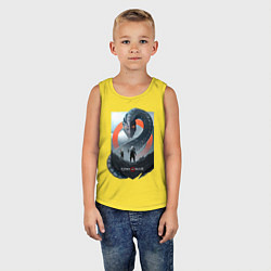 Майка детская хлопок Кратос и Атрей, цвет: желтый — фото 2