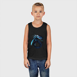 Майка детская хлопок Морской левиафан, цвет: черный — фото 2
