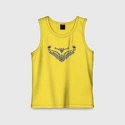 Майка детская хлопок Символ Велеса, цвет: желтый