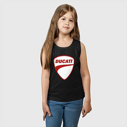 Майка детская хлопок Ducati Logo Дукати Лого Z, цвет: черный — фото 2