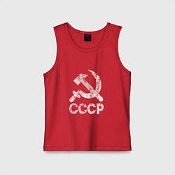 Майка детская хлопок СССР, цвет: красный