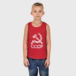 Майка детская хлопок СССР, цвет: красный — фото 2