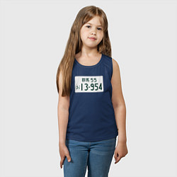 Майка детская хлопок Initial D Номер, цвет: тёмно-синий — фото 2