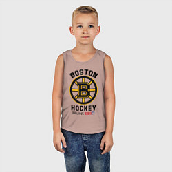 Майка детская хлопок BOSTON BRUINS NHL, цвет: пыльно-розовый — фото 2