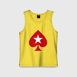 Майка детская хлопок Покер Пики Poker Stars, цвет: желтый