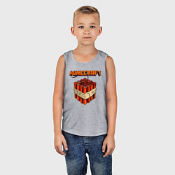 Майка детская хлопок Minecraft, цвет: меланж — фото 2