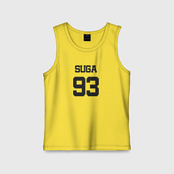 Майка детская хлопок BTS - Suga 93, цвет: желтый