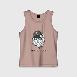 Майка детская хлопок Peugeot Пежо Z, цвет: пыльно-розовый