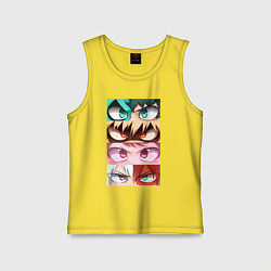 Майка детская хлопок MY HERO ACADEMIA MHA, цвет: желтый