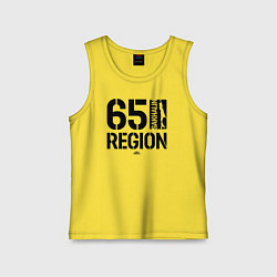 Майка детская хлопок Регион 65 Сахалин, цвет: желтый