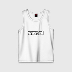 Майка детская хлопок WASTED, цвет: белый