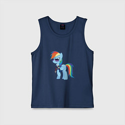 Майка детская хлопок Pony - Rainbow Dash, цвет: тёмно-синий