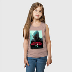 Майка детская хлопок Слезы в дожде Blade Runner, цвет: пыльно-розовый — фото 2