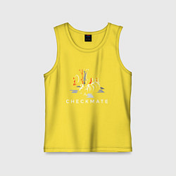 Майка детская хлопок Шахматы, цвет: желтый