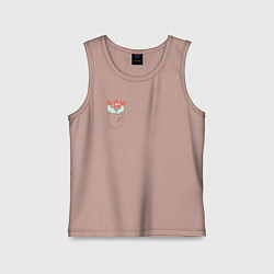 Майка детская хлопок Zoidberg карман, цвет: пыльно-розовый