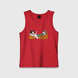 Майка детская хлопок Not Today, цвет: красный