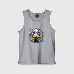 Майка детская хлопок THE BINDING OF ISAAC WHO AM I, цвет: меланж