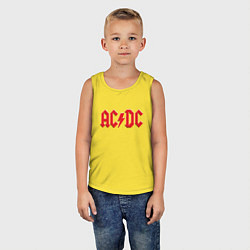 Майка детская хлопок ACDC, цвет: желтый — фото 2