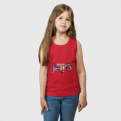 Майка детская хлопок Jojo Bizarre Adventure логотип, цвет: красный — фото 2