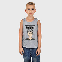 Майка детская хлопок Котаро Бокуто Haikyuu!!, цвет: меланж — фото 2