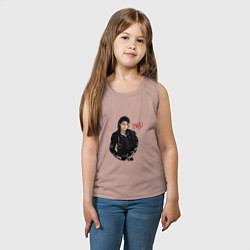 Майка детская хлопок BAD Майкл Джексон, цвет: пыльно-розовый — фото 2