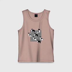 Детская майка Черно-белые собачки