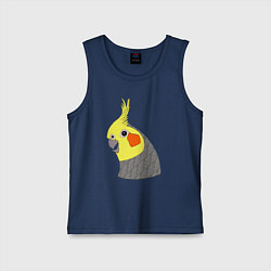 Детская майка Попугай корелла портрет