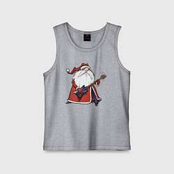 Детская майка Дед Мороз гитарист