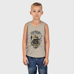 Майка детская хлопок Halloween, цвет: миндальный — фото 2