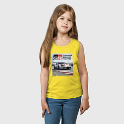 Майка детская хлопок Toyota Gazoo Racing - легендарная спортивная коман, цвет: желтый — фото 2