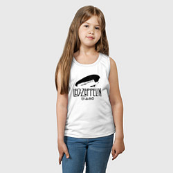 Майка детская хлопок Дирижабль Led Zeppelin с лого участников, цвет: белый — фото 2