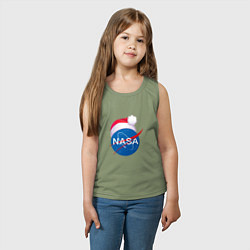 Майка детская хлопок NASA NEW YEAR 2022, цвет: авокадо — фото 2