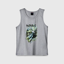 Майка детская хлопок Череп с ирокезом, цвет: меланж