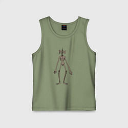 Майка детская хлопок Сиреноголовый Reloaded, цвет: авокадо