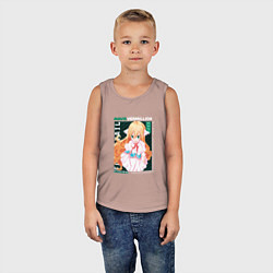 Майка детская хлопок Fairy Tail, Мавис Вермиллион, цвет: пыльно-розовый — фото 2