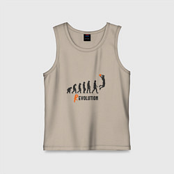 Майка детская хлопок Баскетбольная революция, цвет: миндальный