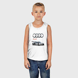 Майка детская хлопок Audi Germany, цвет: белый — фото 2