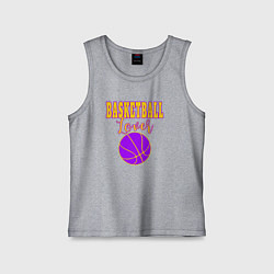 Майка детская хлопок Basketball Lover, цвет: меланж