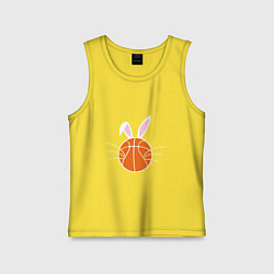 Майка детская хлопок Basketball Bunny, цвет: желтый