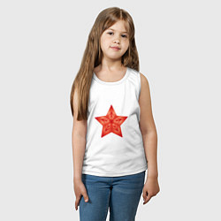 Майка детская хлопок Звезда векторная, цвет: белый — фото 2