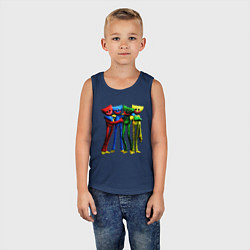 Майка детская хлопок GAME POPPY PLAYTIME Mini Huggies, цвет: тёмно-синий — фото 2