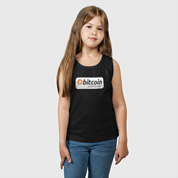 Майка детская хлопок Bitcoin Accepted Here Биткоин принимается здесь, цвет: черный — фото 2