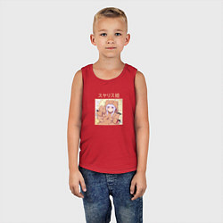 Майка детская хлопок Аврора пытается уснуть, цвет: красный — фото 2