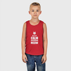 Майка детская хлопок Stray - Keep Calm, цвет: красный — фото 2