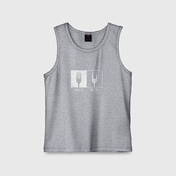 Майка детская хлопок Пластик - Метал, цвет: меланж