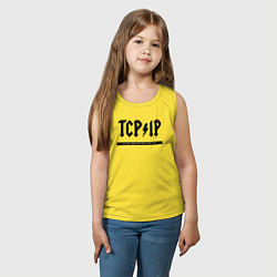 Майка детская хлопок TCPIP Connecting people since 1972, цвет: желтый — фото 2
