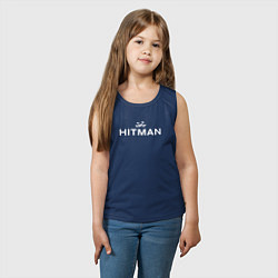 Майка детская хлопок Hitman - лого, цвет: тёмно-синий — фото 2